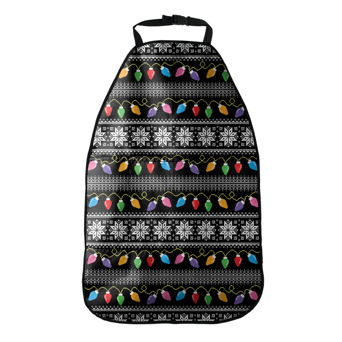 Christmas Tree Lights Print Car Seat Organizers