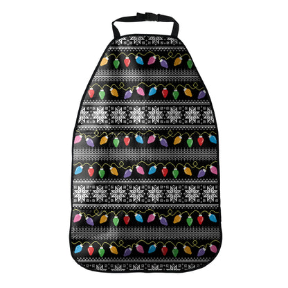 Christmas Tree Lights Print Car Seat Organizers