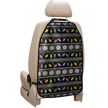 Christmas Tree Lights Print Car Seat Organizers