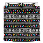 Christmas Tree Lights Print Duvet Cover Bedding Set