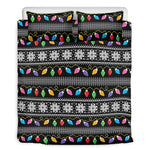 Christmas Tree Lights Print Duvet Cover Bedding Set
