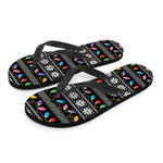 Christmas Tree Lights Print Flip Flops
