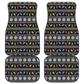 Christmas Tree Lights Print Front and Back Car Floor Mats