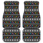 Christmas Tree Lights Print Front and Back Car Floor Mats
