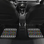 Christmas Tree Lights Print Front and Back Car Floor Mats