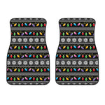 Christmas Tree Lights Print Front Car Floor Mats