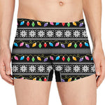 Christmas Tree Lights Print Men's Boxer Briefs