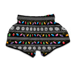 Christmas Tree Lights Print Muay Thai Boxing Shorts