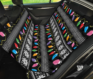 Christmas Tree Lights Print Pet Car Back Seat Cover