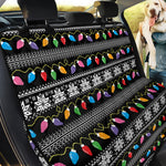 Christmas Tree Lights Print Pet Car Back Seat Cover