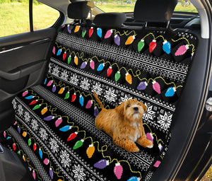 Christmas Tree Lights Print Pet Car Back Seat Cover