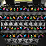 Christmas Tree Lights Print Pet Car Back Seat Cover