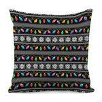 Christmas Tree Lights Print Pillow Cover