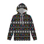 Christmas Tree Lights Print Pullover Hoodie