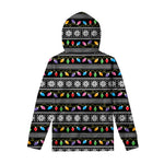 Christmas Tree Lights Print Pullover Hoodie