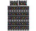 Christmas Tree Lights Print Quilt Bed Set