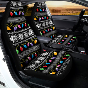 Christmas Tree Lights Print Universal Fit Car Seat Covers