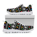 Christmas Tree Lights Print White Running Shoes
