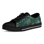 Christmas Tree Print Black Low Top Shoes