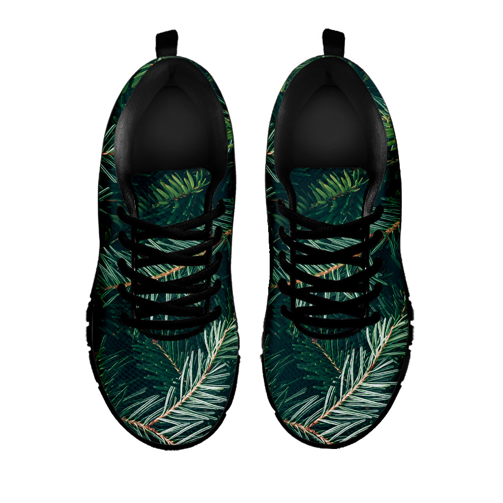Christmas Tree Print Black Sneakers