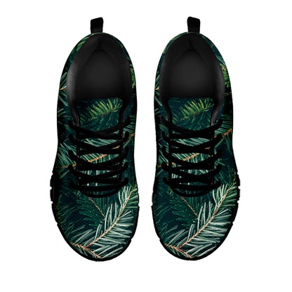 Christmas Tree Print Black Sneakers