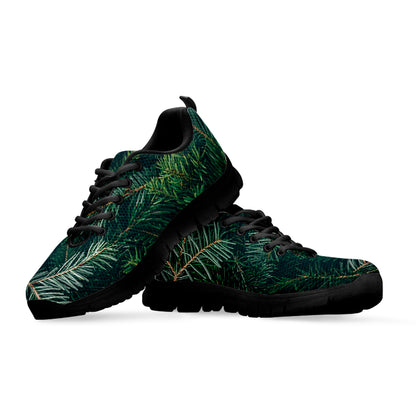 Christmas Tree Print Black Sneakers
