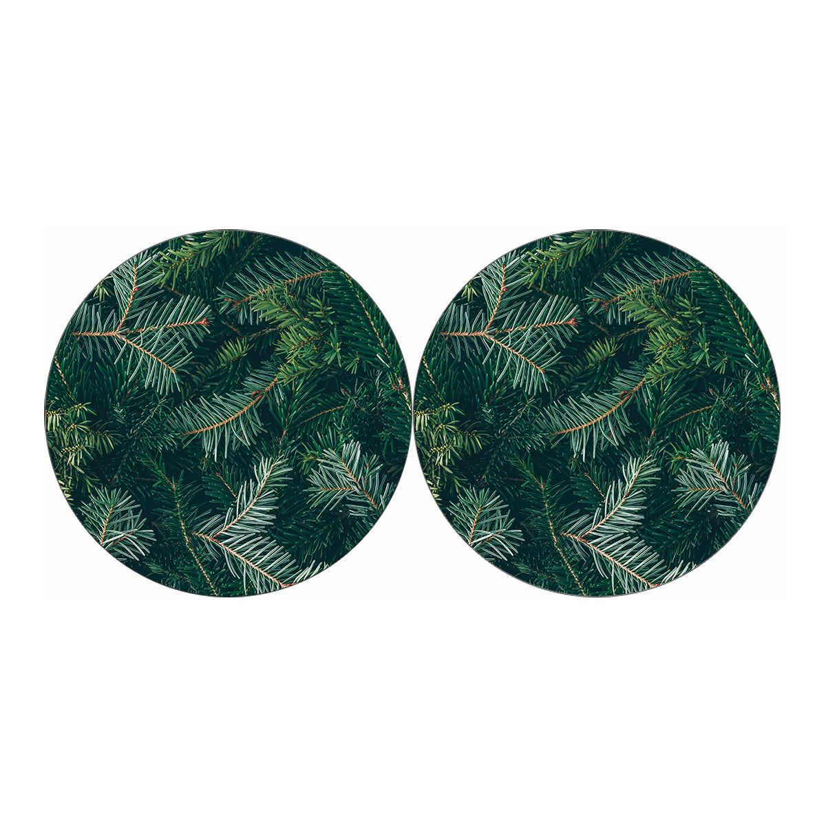 Christmas Tree Print Car Coasters