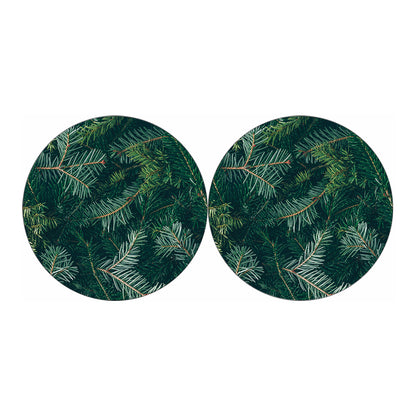 Christmas Tree Print Car Coasters