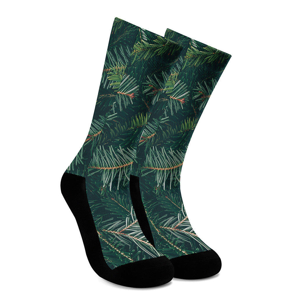 Christmas Tree Print Crew Socks