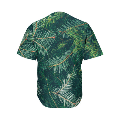 Christmas Tree Print Men's Baseball Jersey