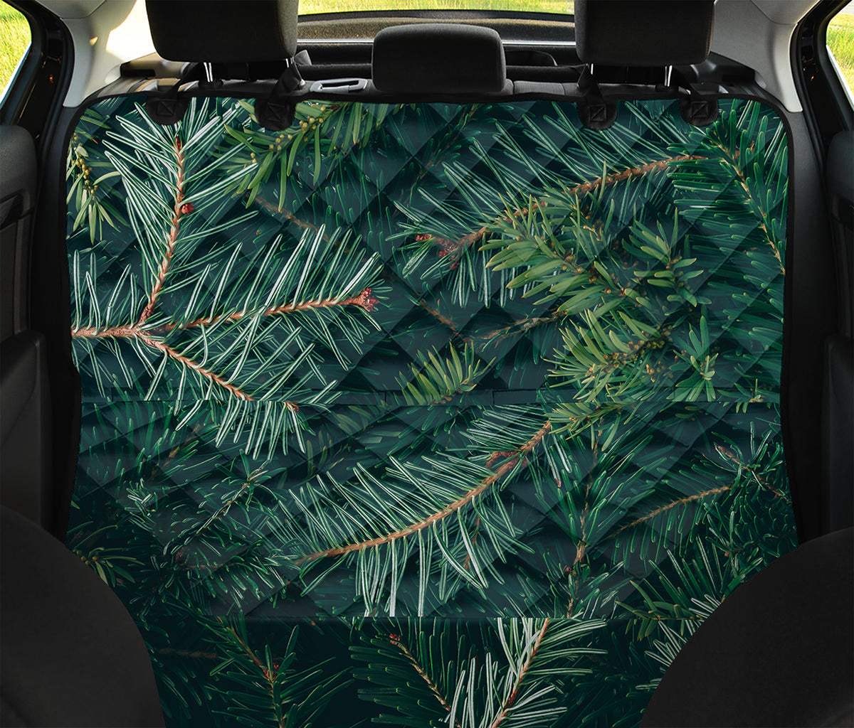 Christmas Tree Print Pet Car Back Seat Cover