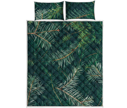 Christmas Tree Print Quilt Bed Set