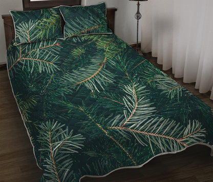 Christmas Tree Print Quilt Bed Set