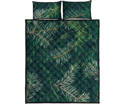 Christmas Tree Print Quilt Bed Set