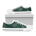 Christmas Tree Print White Low Top Sneakers