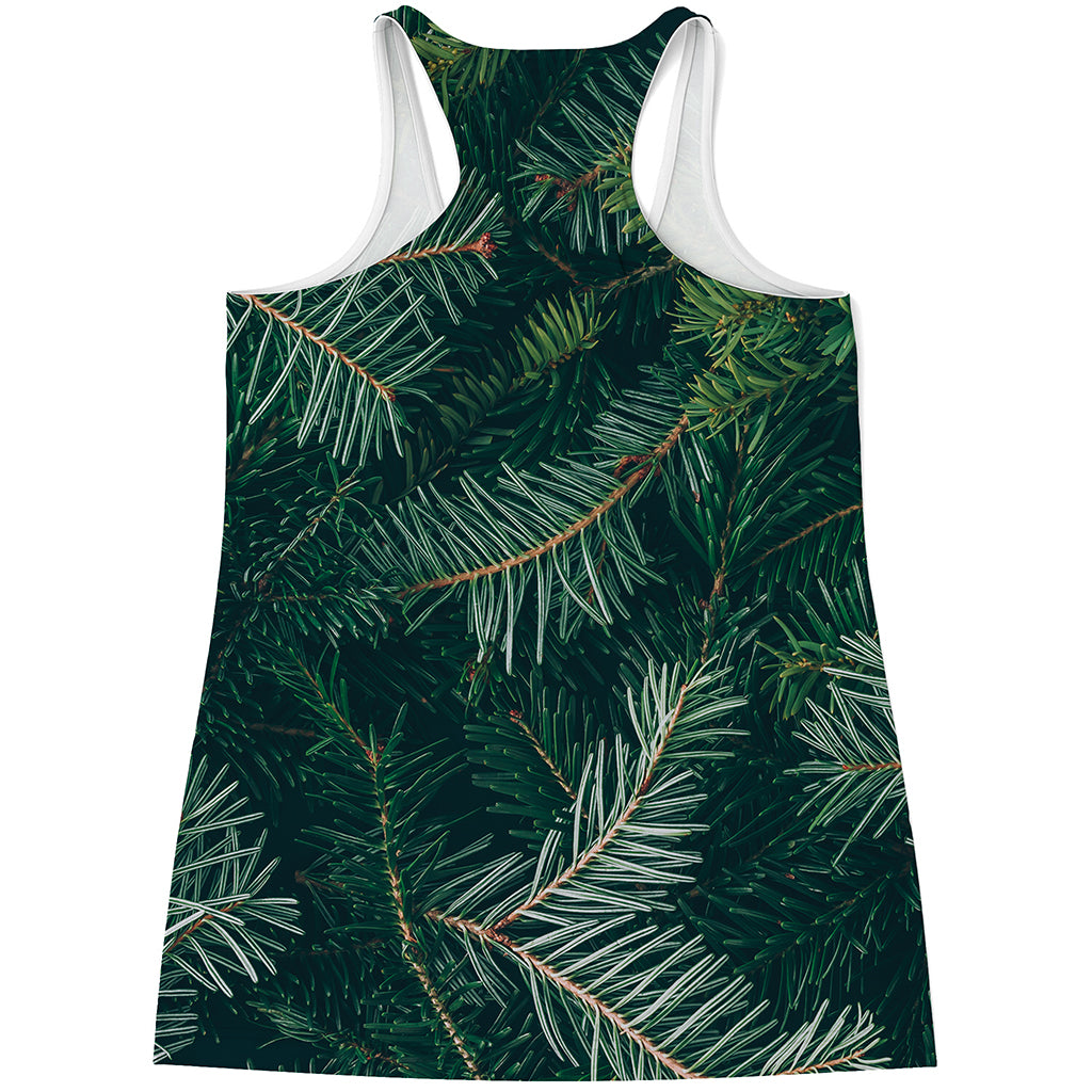 Christmas Tree Print Women's Racerback Tank Top
