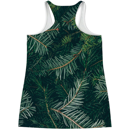 Christmas Tree Print Women's Racerback Tank Top