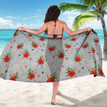 Christmas Winter Holiday Pattern Print Beach Sarong Wrap