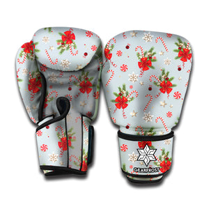 Christmas Winter Holiday Pattern Print Boxing Gloves