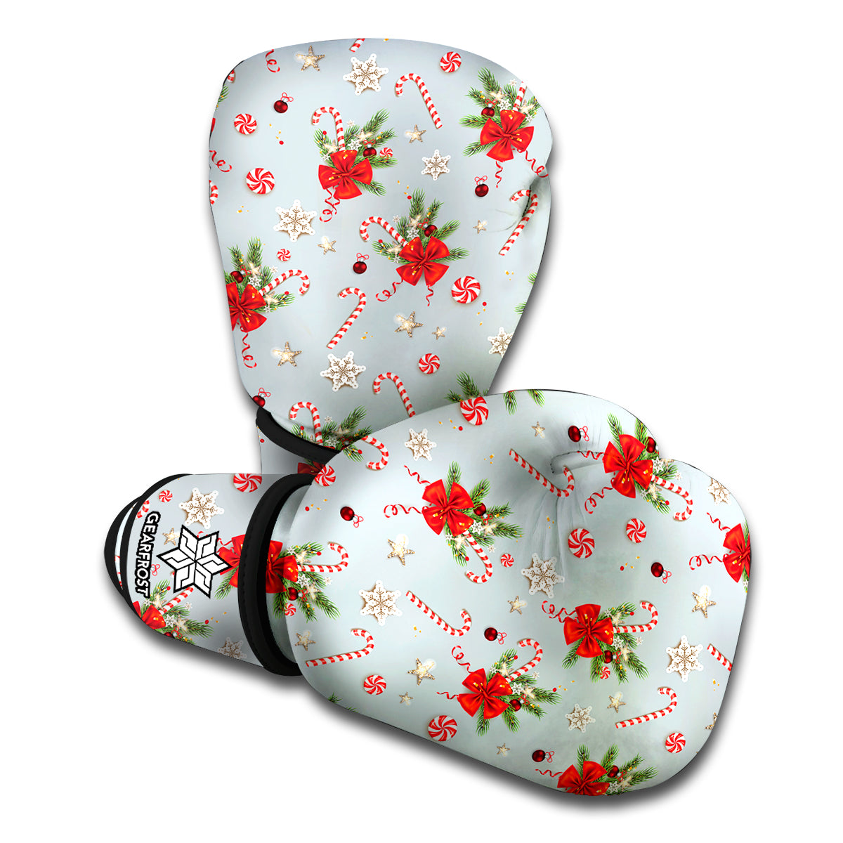 Christmas Winter Holiday Pattern Print Boxing Gloves