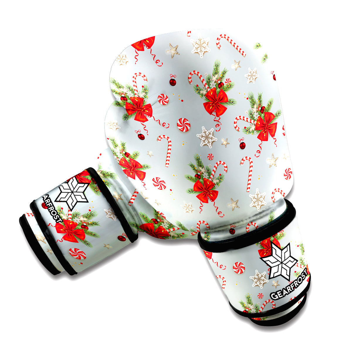 Christmas Winter Holiday Pattern Print Boxing Gloves