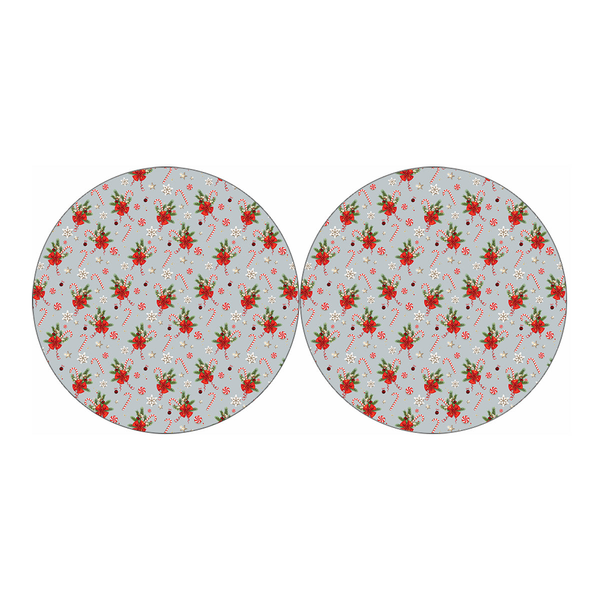 Christmas Winter Holiday Pattern Print Car Coasters