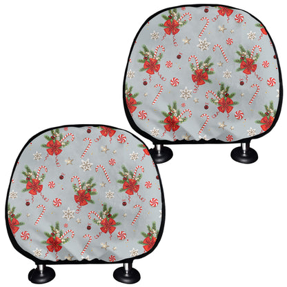 Christmas Winter Holiday Pattern Print Car Headrest Covers