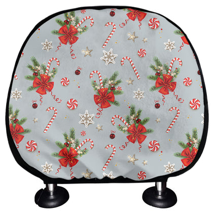 Christmas Winter Holiday Pattern Print Car Headrest Covers