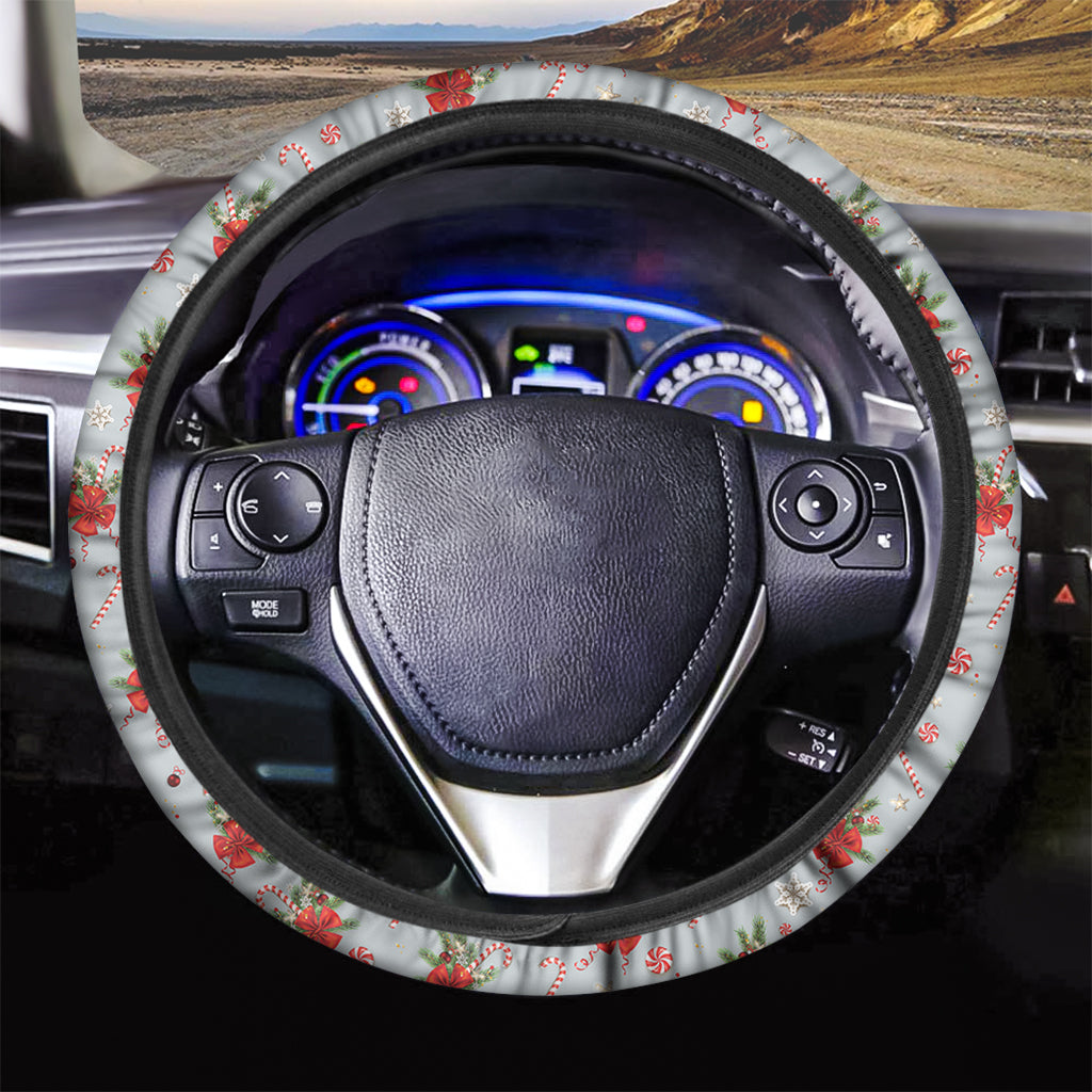 Christmas Winter Holiday Pattern Print Car Steering Wheel Cover