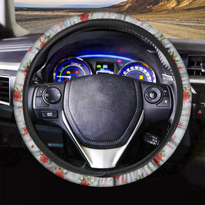 Christmas Winter Holiday Pattern Print Car Steering Wheel Cover