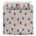 Christmas Winter Holiday Pattern Print Duvet Cover Bedding Set