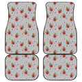 Christmas Winter Holiday Pattern Print Front and Back Car Floor Mats