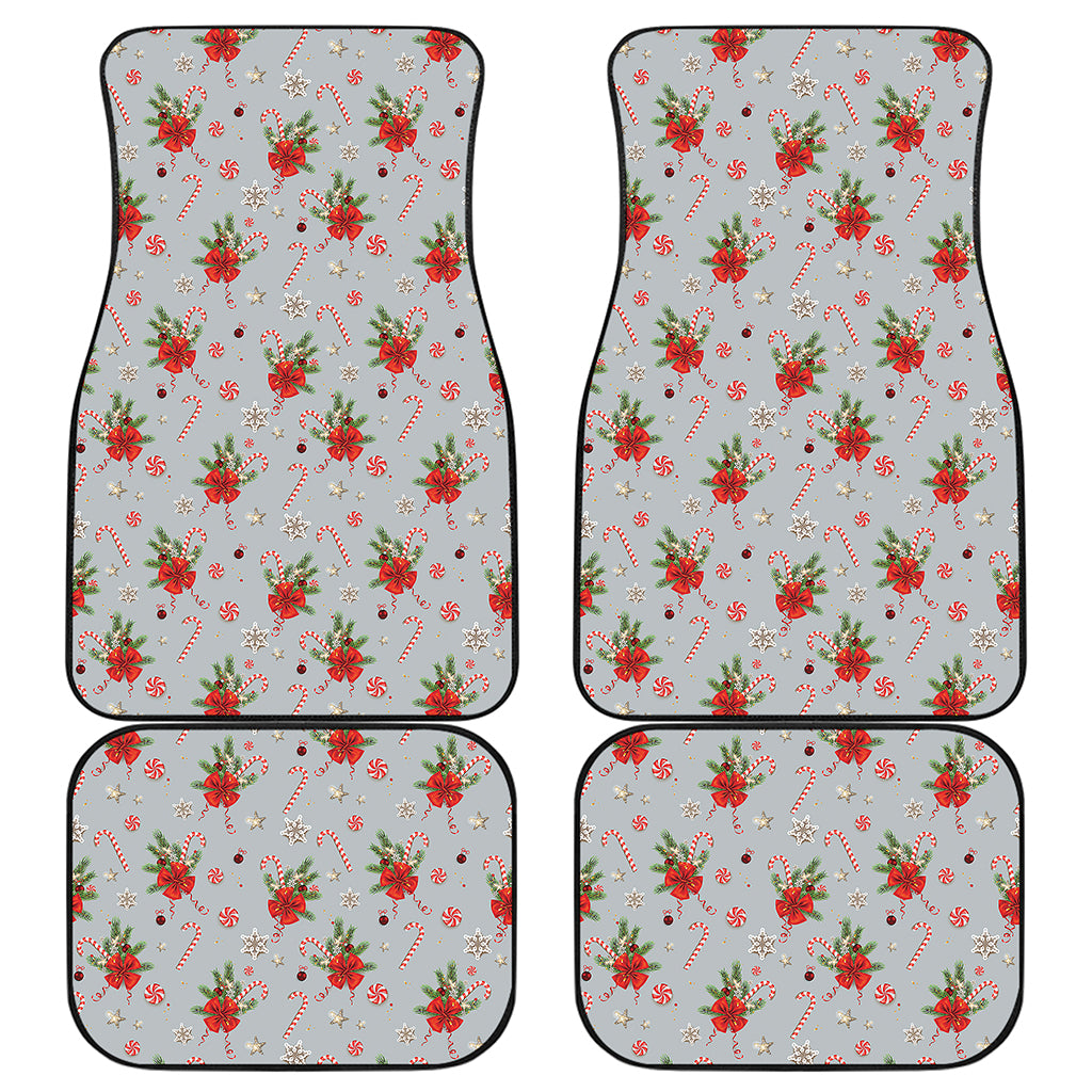 Christmas Winter Holiday Pattern Print Front and Back Car Floor Mats