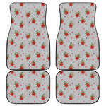 Christmas Winter Holiday Pattern Print Front and Back Car Floor Mats
